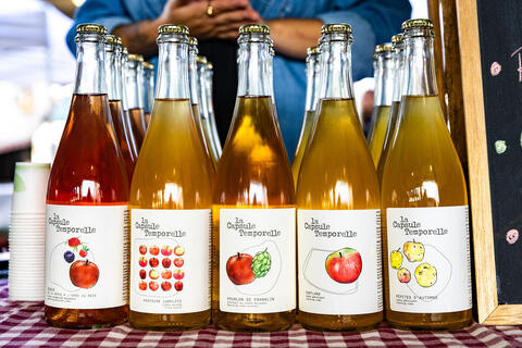 cidre dans un marché